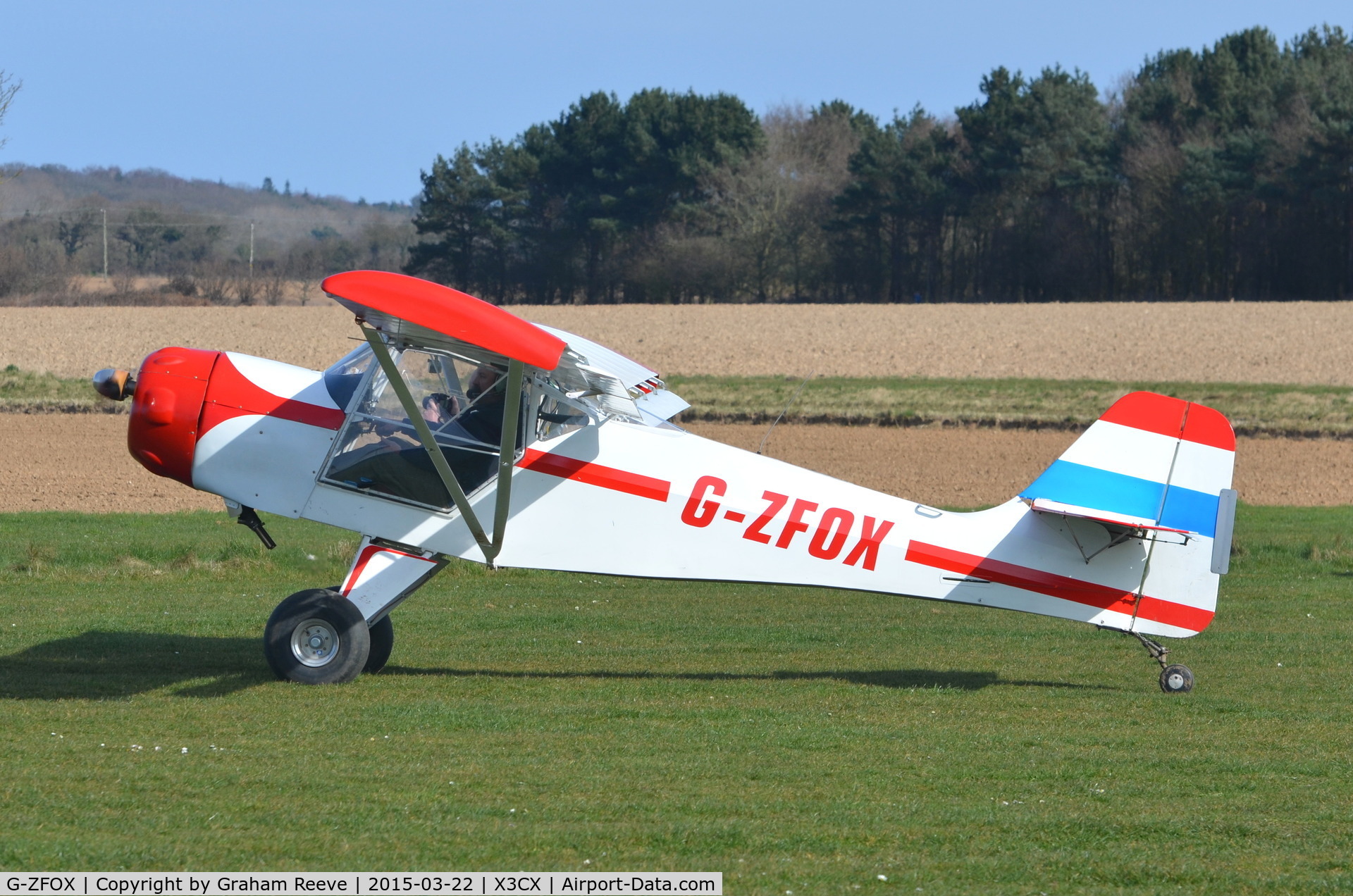 G-ZFOX, 2012 Denney Kitfox MK2 C/N PFA 172-11552, About to depart from Northrepps.