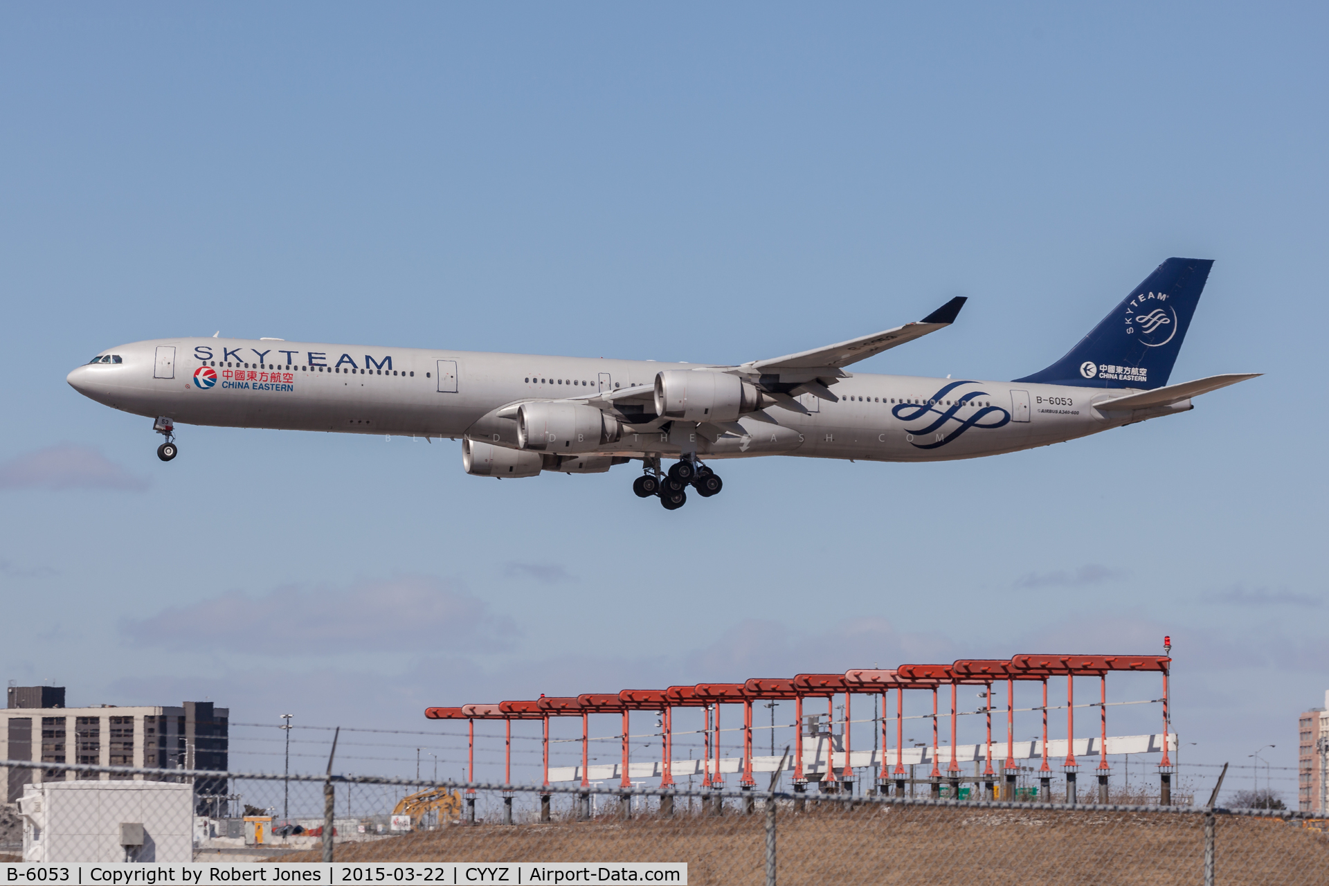 B-6053, 2004 Airbus A340-642 C/N 577, Landing 24R at Toronto Pearson