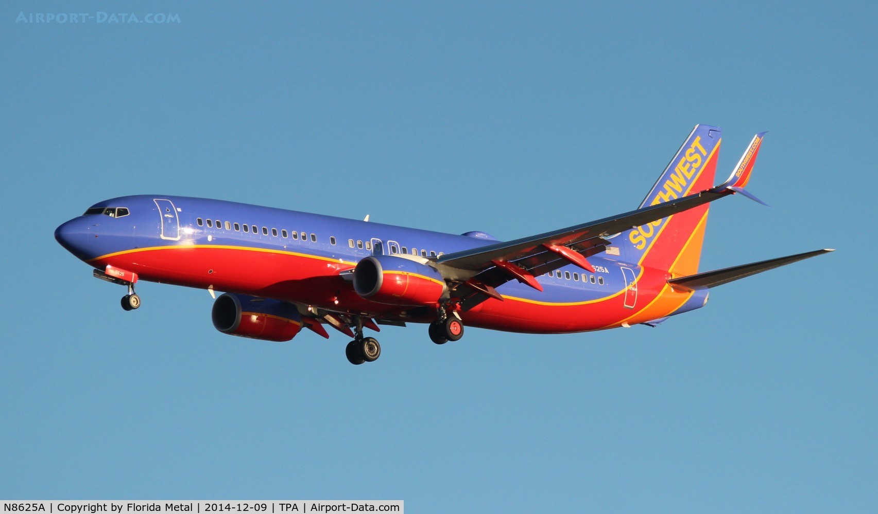 N8625A, 2014 Boeing 737-8H4 C/N 36896, Southwest