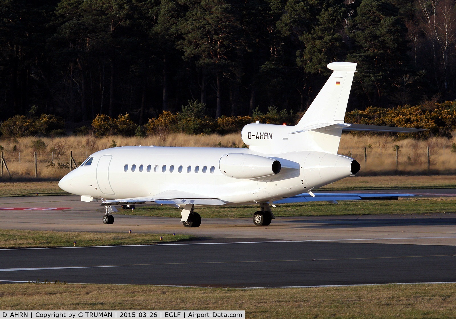 D-AHRN, 2001 Dassault Falcon 900EX C/N 96, Taxying to parking at TAG