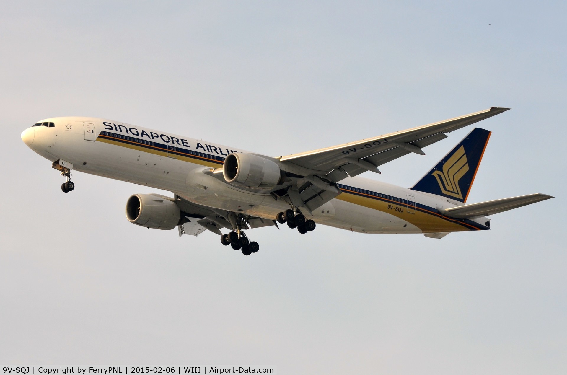 9V-SQJ, 2002 Boeing 777-212/ER C/N 30875, Singapore B772 arriving.