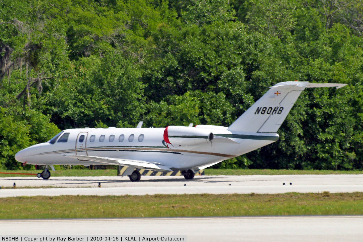 N80HB, 2007 Cessna 525B CitationJet CJ3 C/N 525B-0163, Cessna Citation Jet CJ3 [525B-0163] Lakeland-Linder~N 16/04/2010