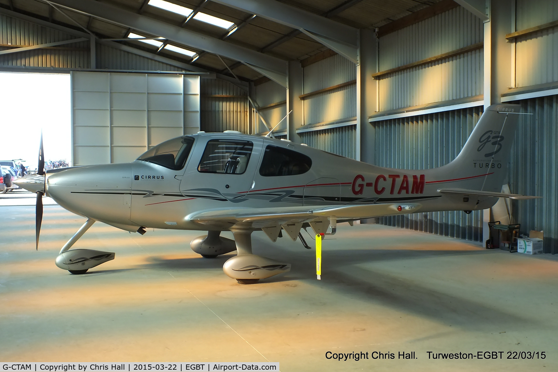 G-CTAM, 2007 Cirrus SR22 G3 GTS Turbo C/N 2740, Turweston resident