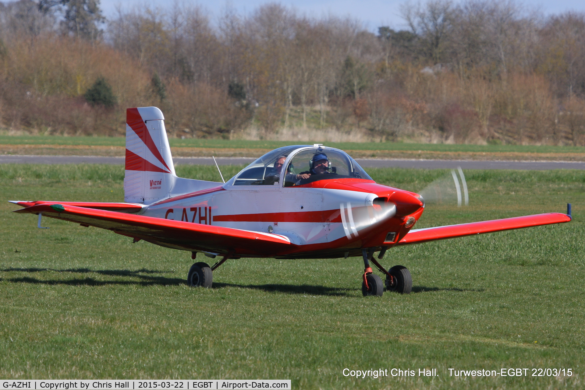 G-AZHI, 1971 AESL Glos-Airtourer Super 150/T5 C/N A540, at the Vintage Aircraft Club spring rally