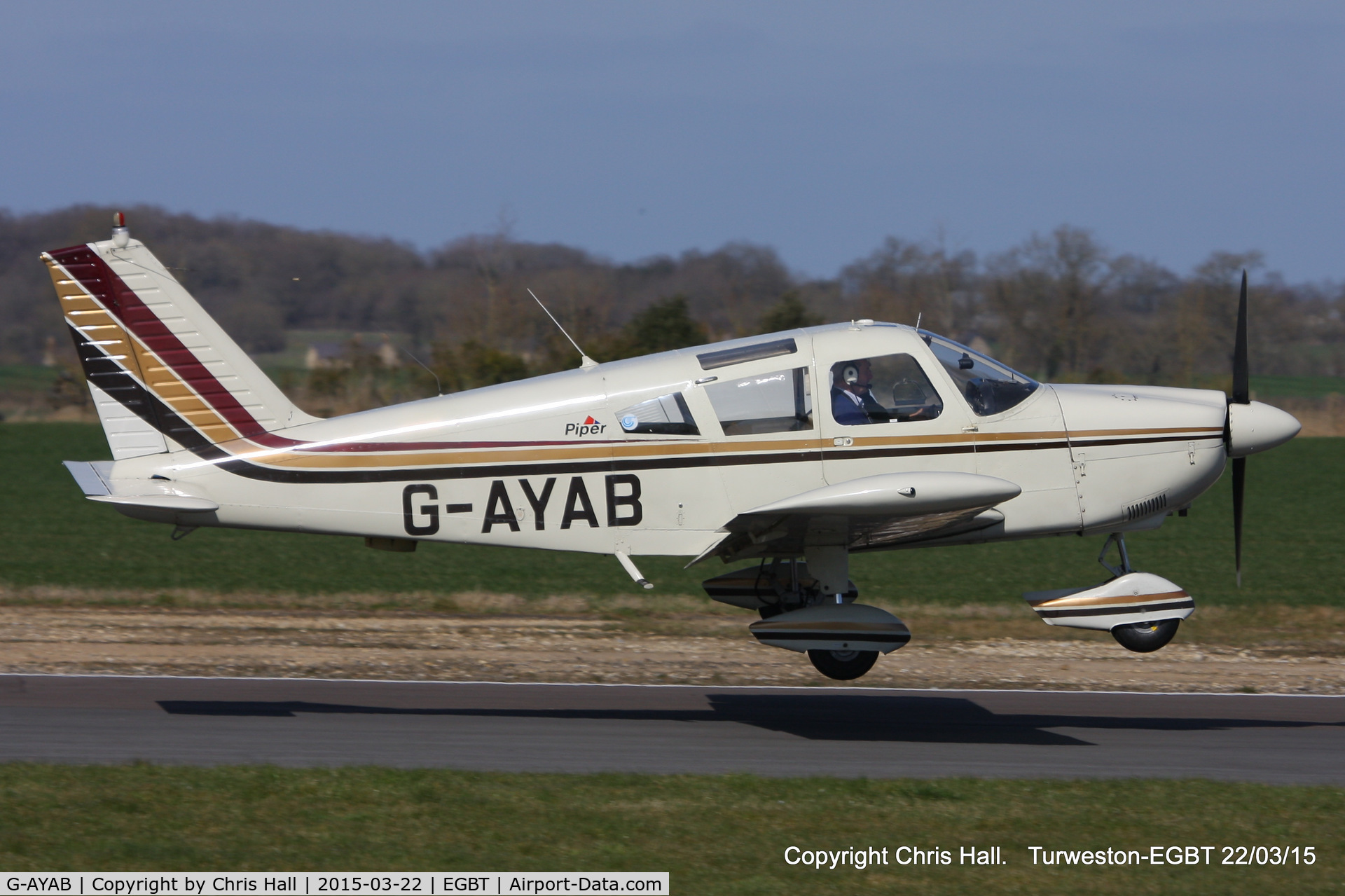 G-AYAB, 1970 Piper PA-28-180 Cherokee C/N 28-5804, at the Vintage Aircraft Club spring rally