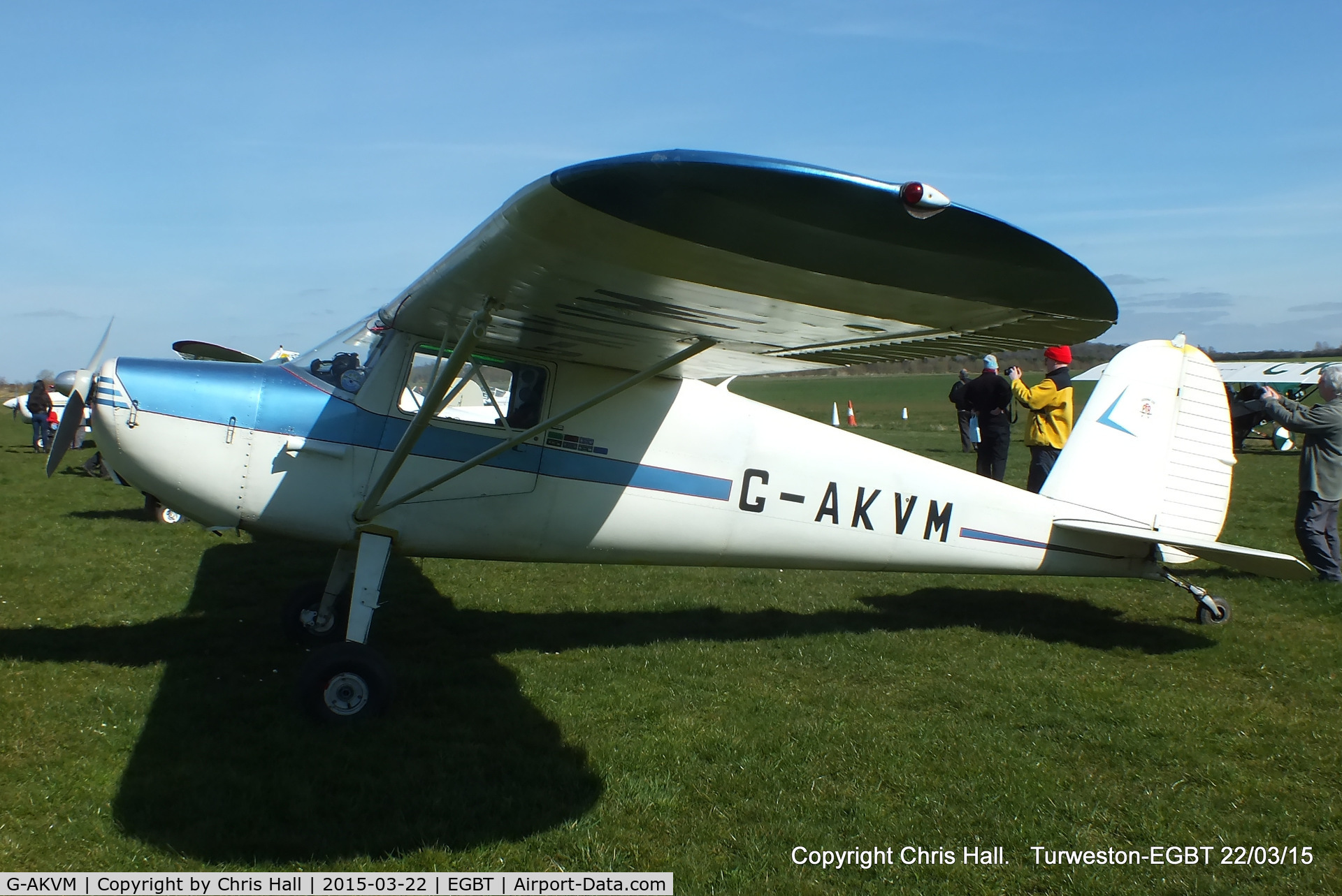 G-AKVM, 1947 Cessna 120 C/N 13431, at the Vintage Aircraft Club spring rally