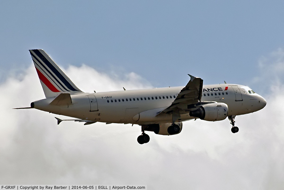 F-GRXF, 2003 Airbus A319-111 C/N 1938, Airbus A319-111 [1938] (Air France) Home~G 05/05/2014. On approach 27L.