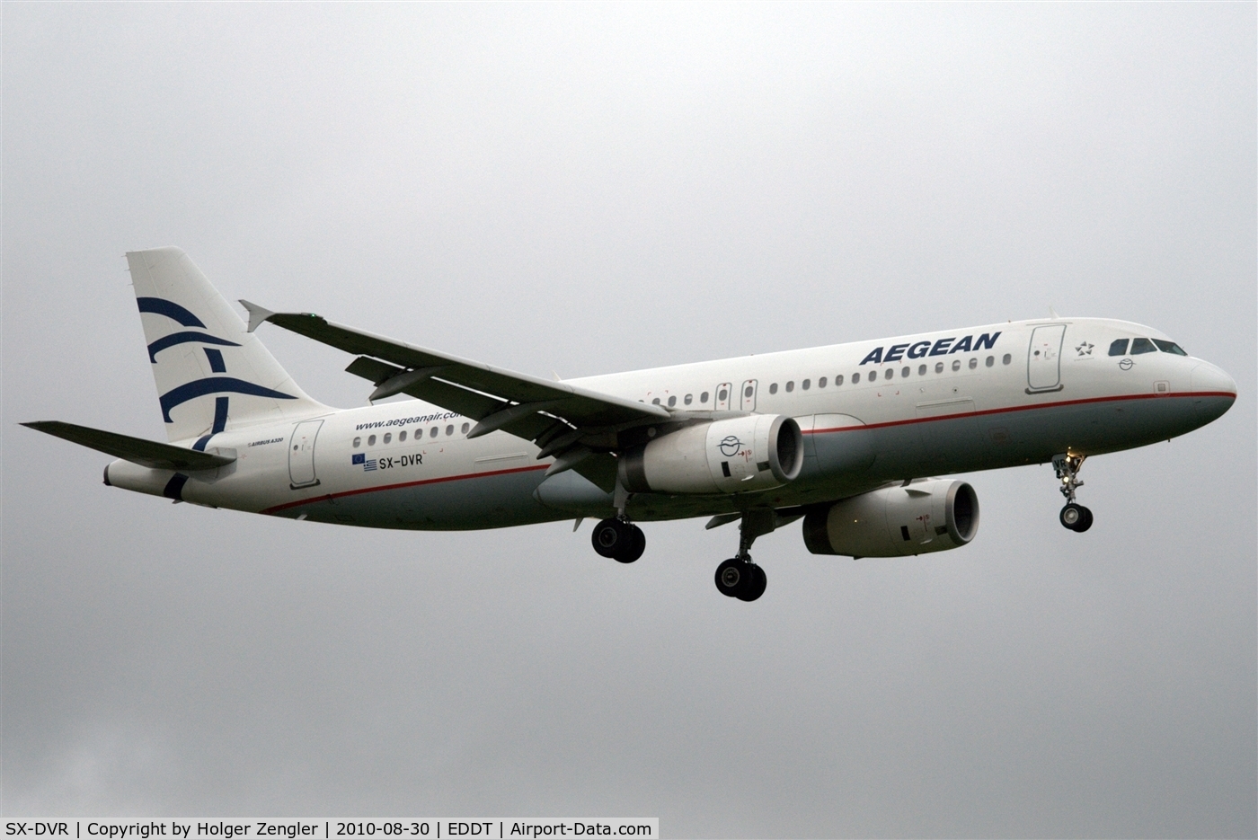 SX-DVR, 2008 Airbus A320-232 C/N 3714, Arrival from Athens on final for rwy 26L...
