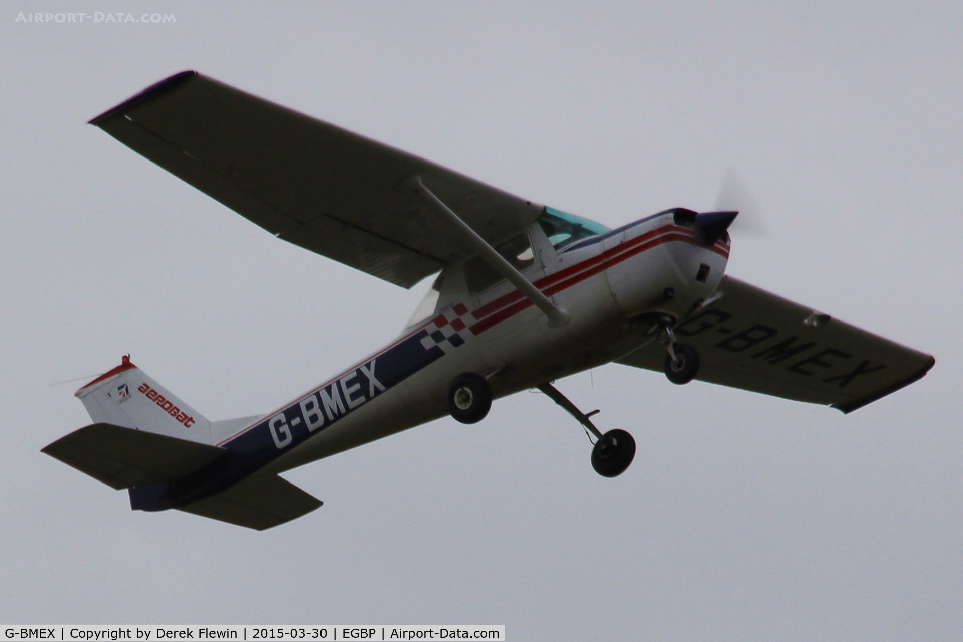 G-BMEX, 1970 Cessna A150K Aerobat C/N A15000169, Resident Aerobat, seen departing runway 26, local flight.