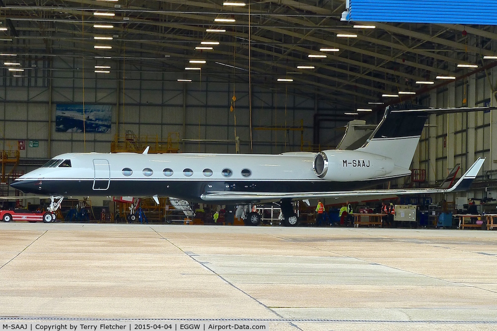 M-SAAJ, 2010 Gulfstream Aerospace GV-SP (G550) C/N 5301, At Luton