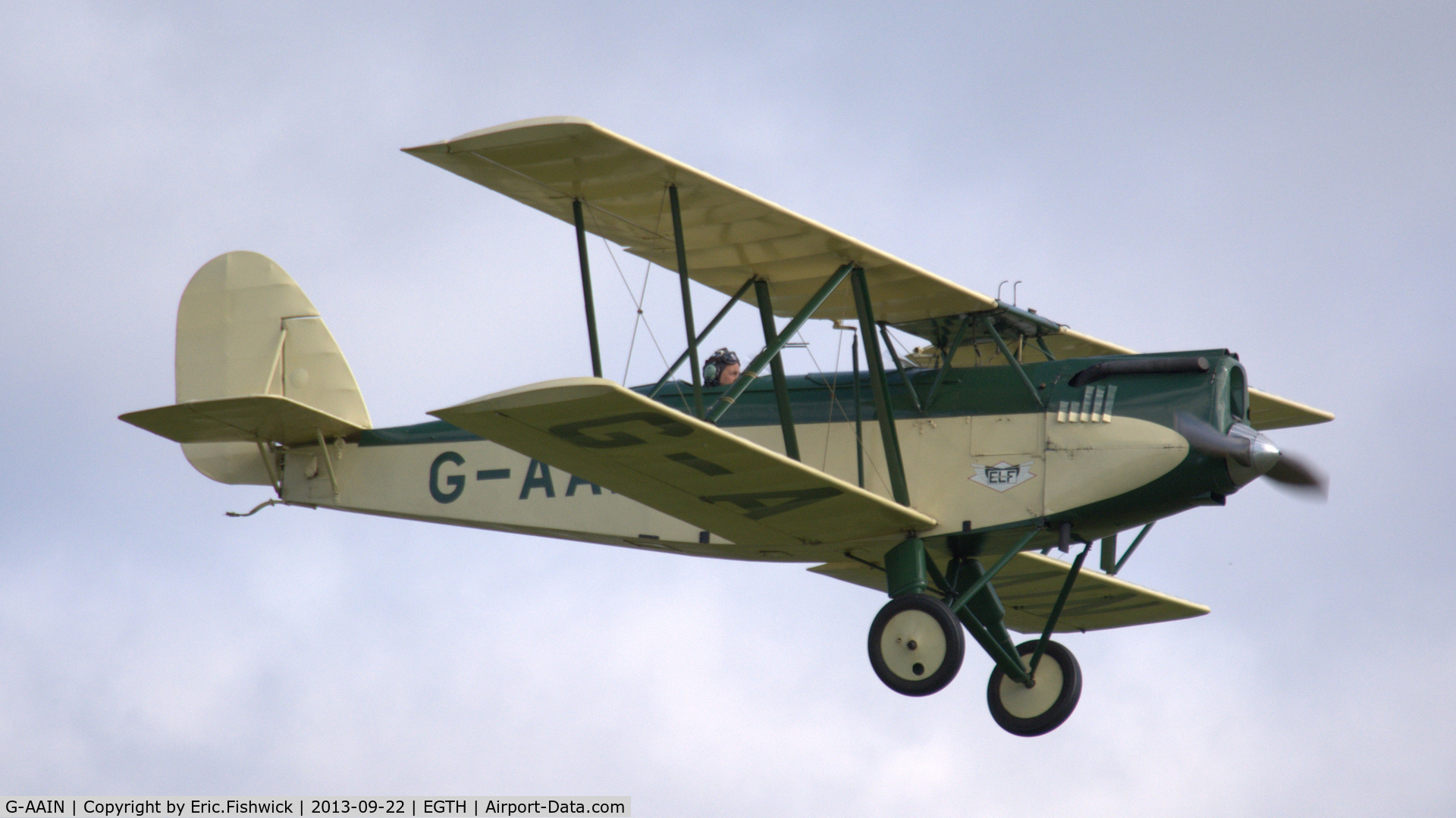 G-AAIN, 1934 Parnall Elf II C/N J.6, 42. G-AAIN at the Shuttleworth Uncovered Air Display, Sept. 2013