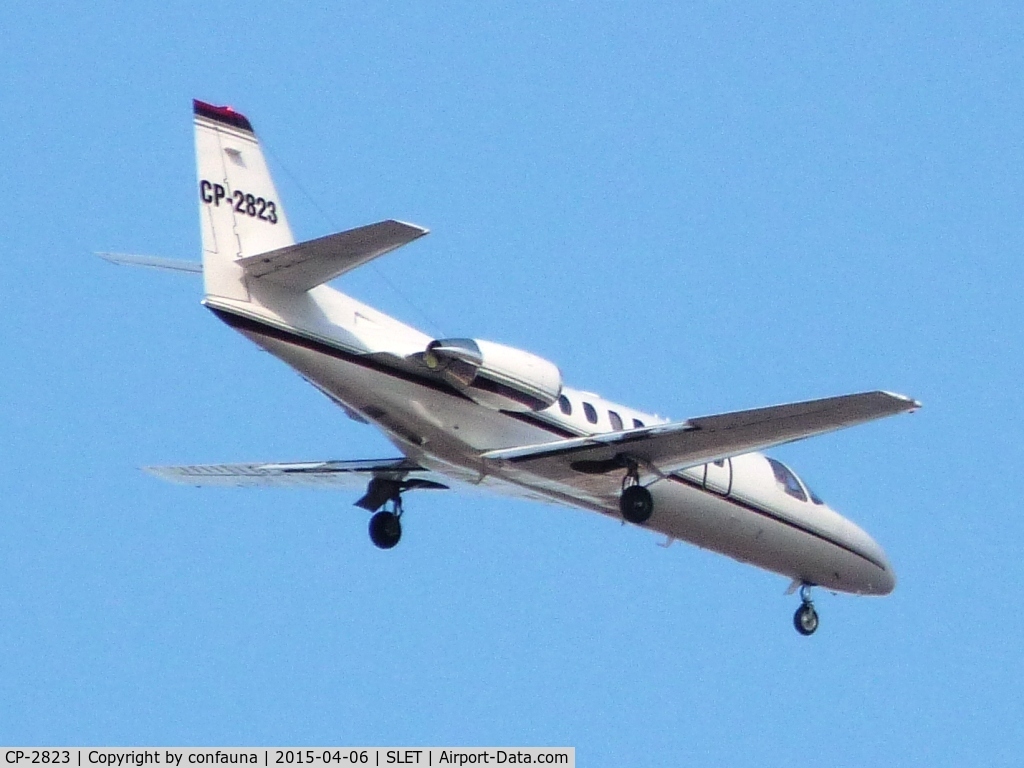 CP-2823, 1997 Cessna 560 Citation Ultra C/N 560-0451, Leveling to land at El Trompillo