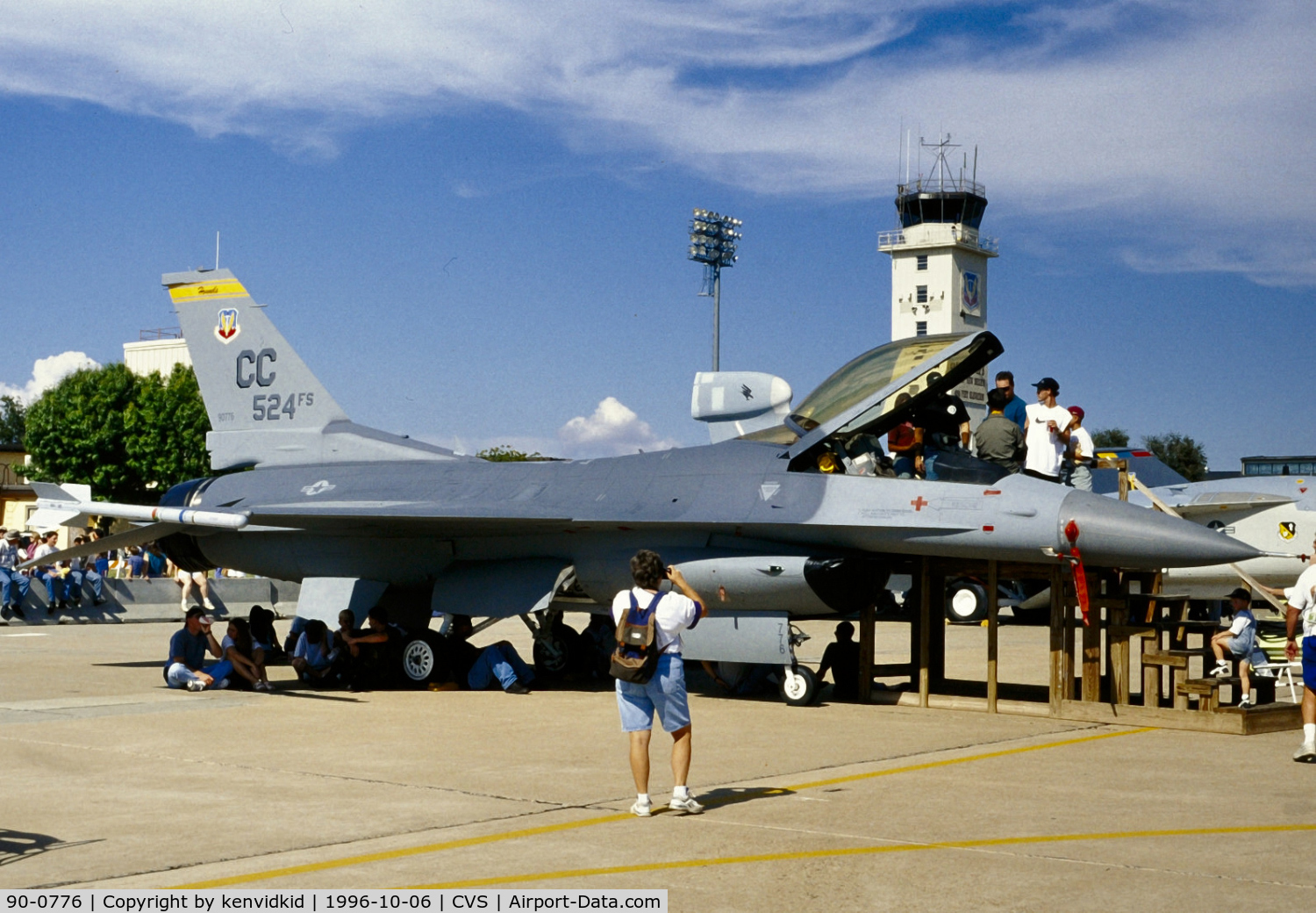 90-0776, 1990 General Dynamics F-16CG Fighting Falcon C/N 1C-384, Copied from slide.