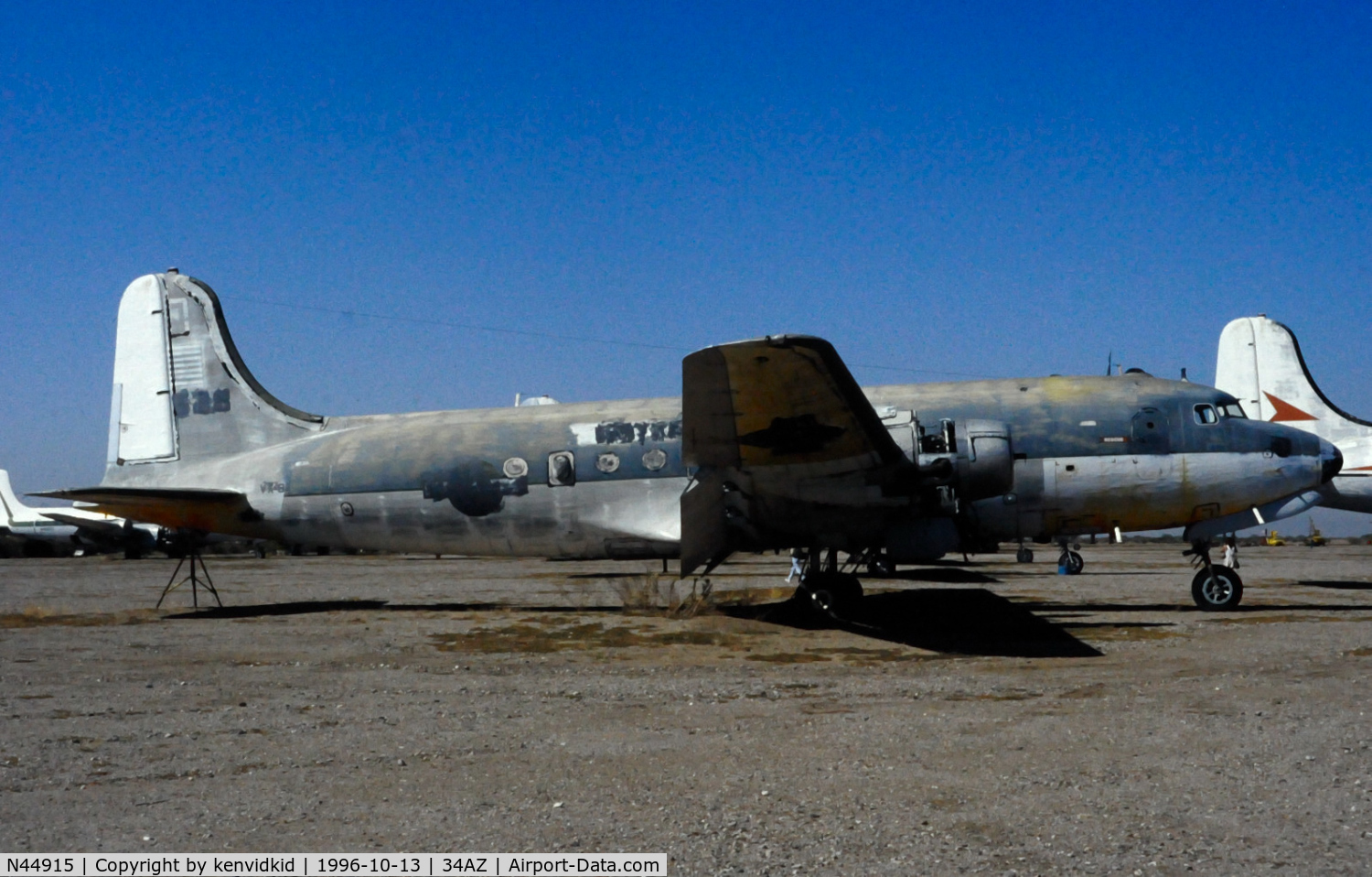N44915, 1942 Douglas C-54D Skymaster (DC-4) C/N 10854/585, Copied from slide.