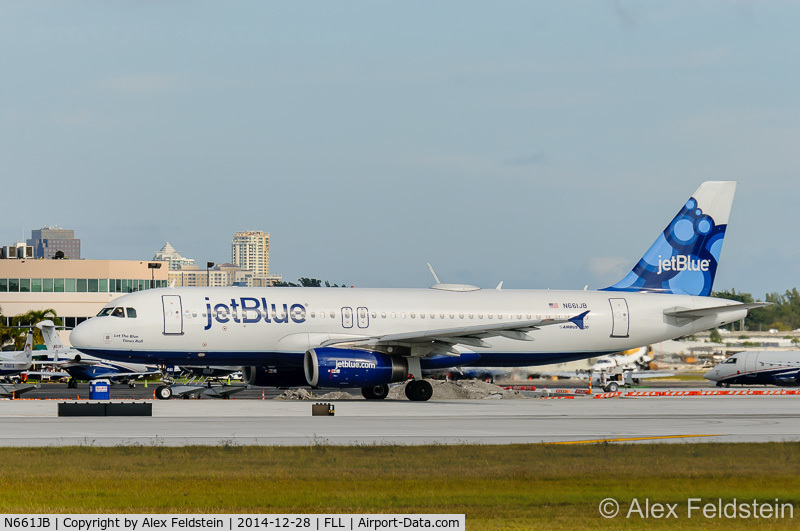 N661JB, 2007 Airbus A320-232 C/N 3228, Ft. Lauderdale