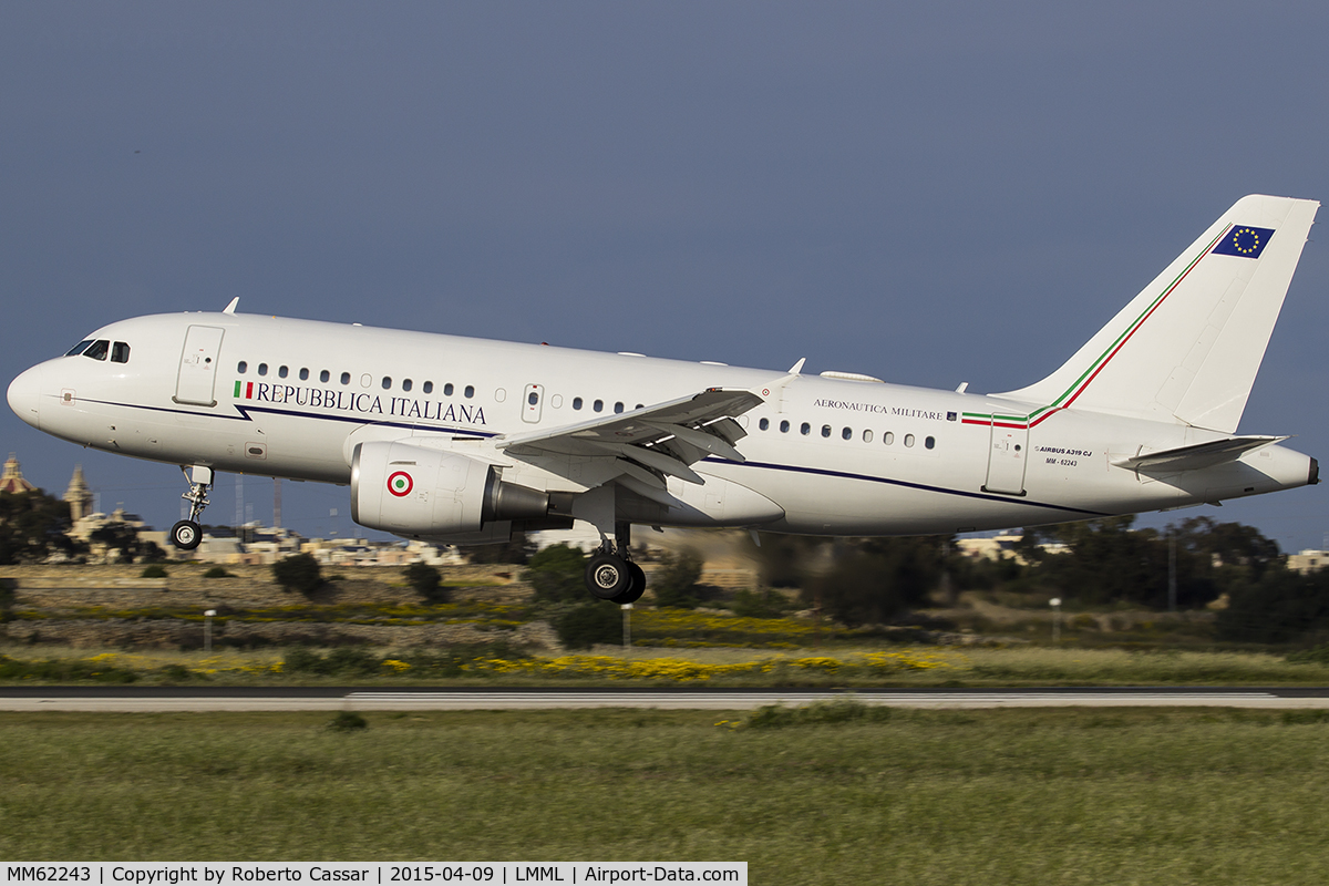 MM62243, 2005 Airbus ACJ319 (A319-115/CJ) C/N 2507, Matteo Renzi arriving in Malta for the Inauguration of the Inter-Connector.