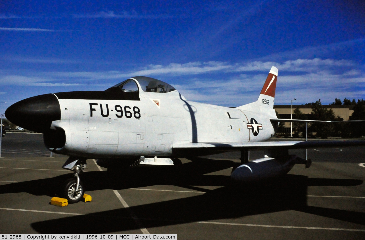 51-2968, 1951 North American F-86L Sabre C/N 177-25, Copied from slide.