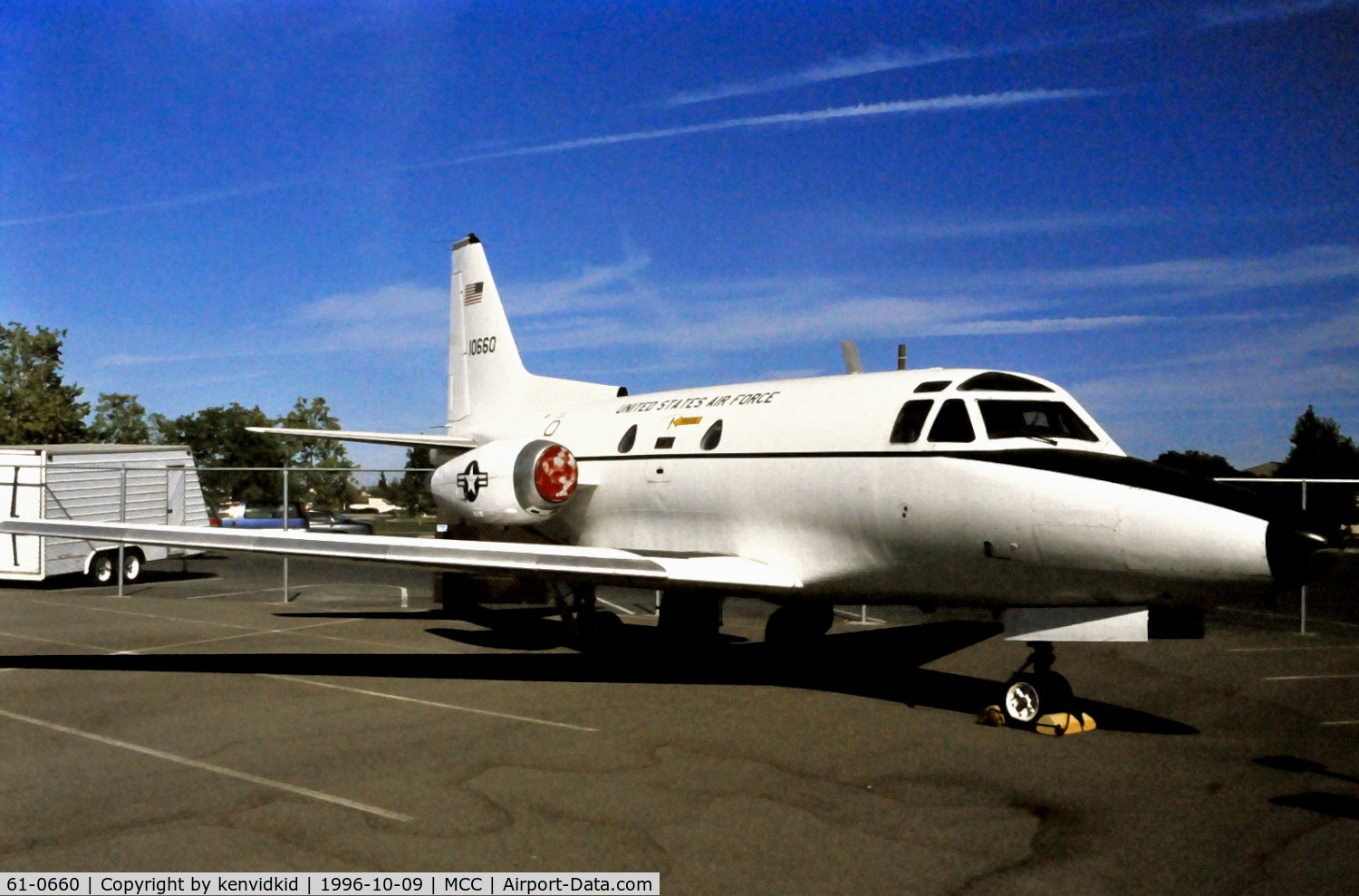 61-0660, 1961 North American CT-39A Sabreliner C/N 265-63, Copied from slide.