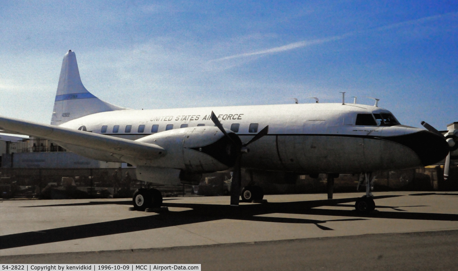 54-2822, 1954 Convair C-131D Samaritan C/N 232, Copied from slide.