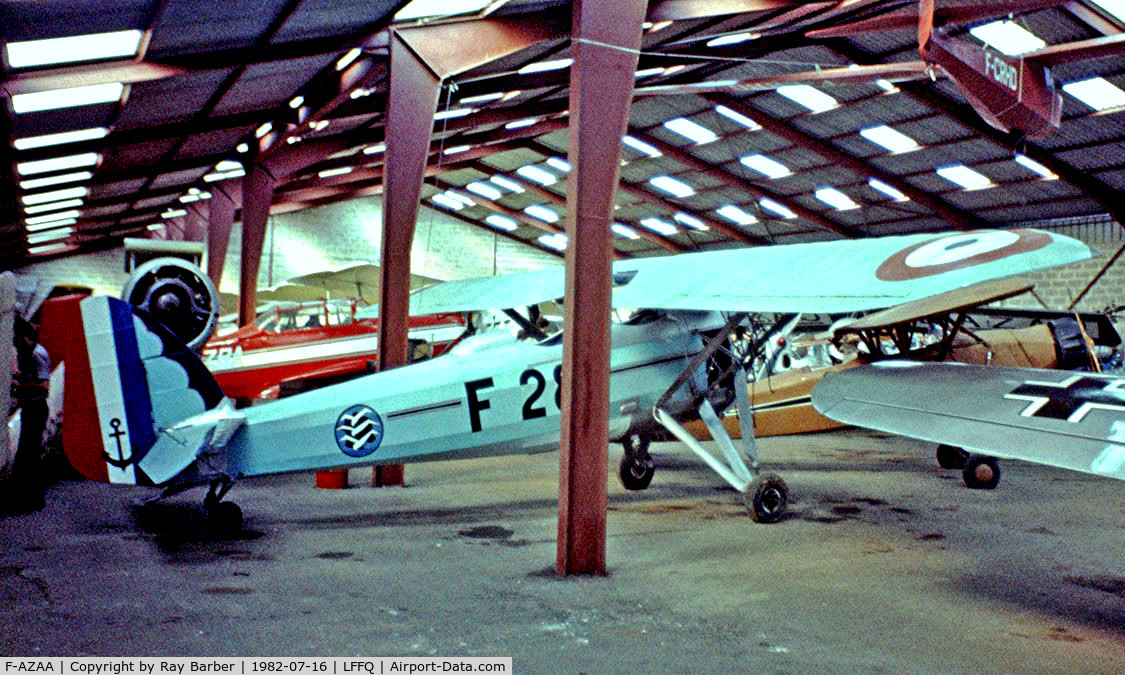F-AZAA, 1929 Morane-Saulnier MS.130 C/N 67, Morane-Saulnier MS.130 Et2 [67/02] La Ferte Alais~F 16/07/1982. From a slide.