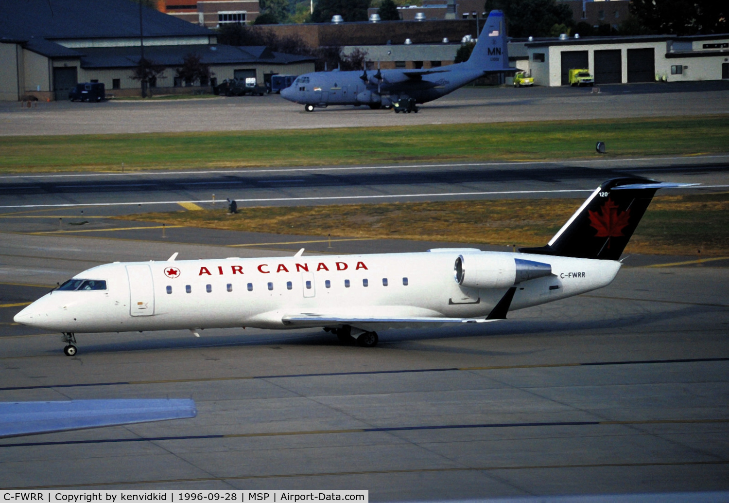 C-FWRR, 1996 Canadair CRJ-100ER (CL-600-2B19) C/N 7107, Copied from slide.