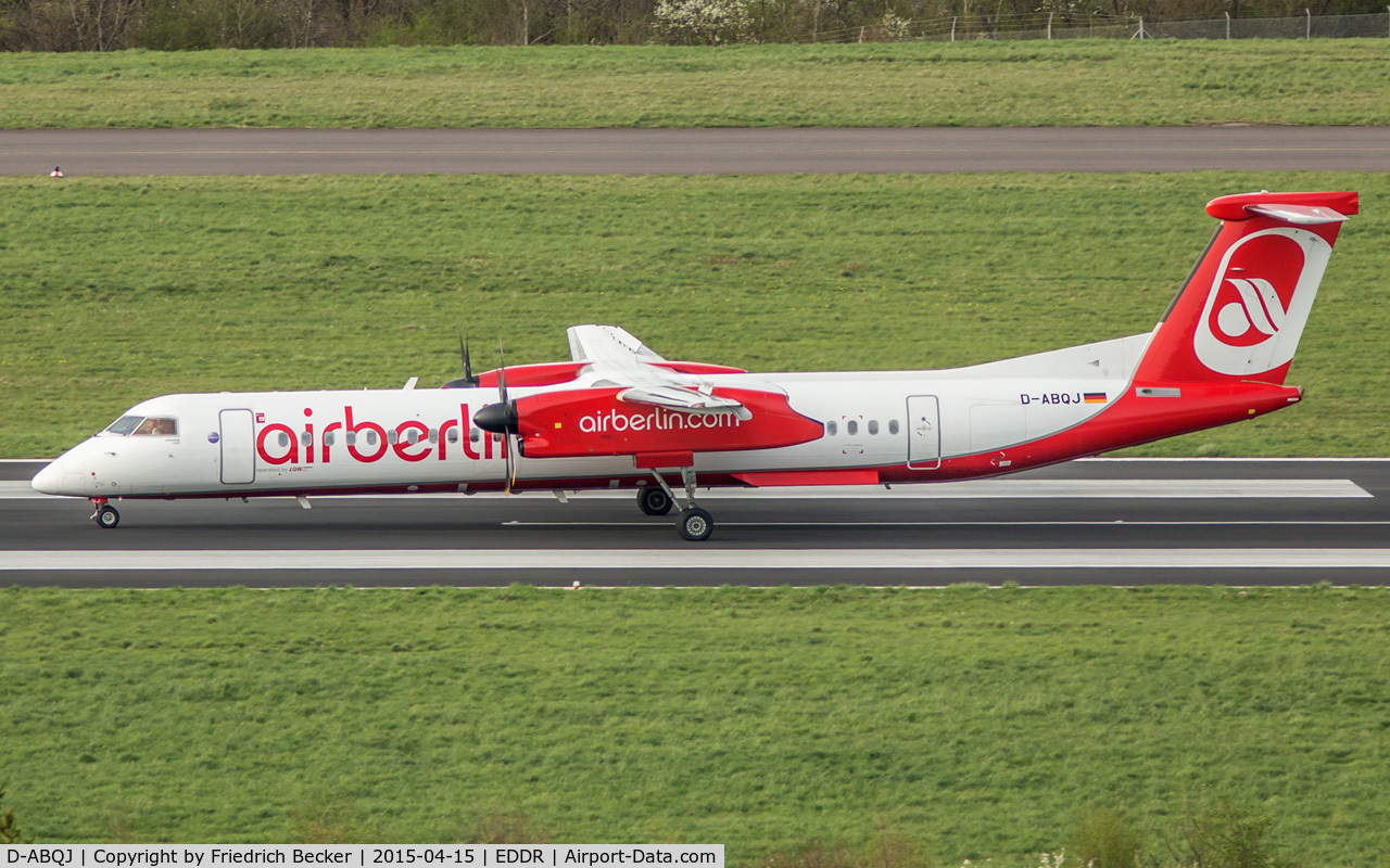 D-ABQJ, 2009 De Havilland Canada DHC-8-402Q Dash 8 C/N 4274, decelerating after touchdown