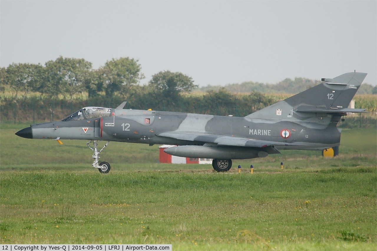 12, 1979 Dassault Super Etendard C/N 12, Dassault Super Etendard M, Taxiing to holding point rwy 08, Landivisiau Naval Air Base (LFRJ)