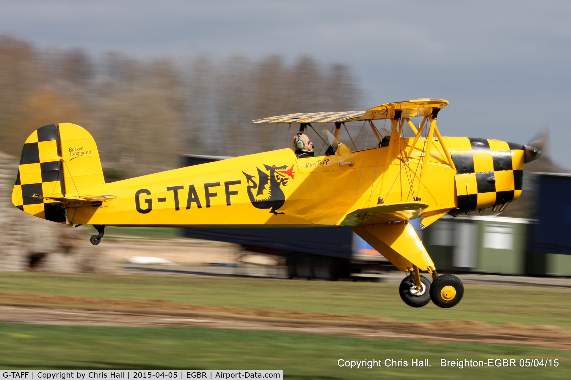 G-TAFF, 1957 CASA 1-131E Jungmann C/N 1129, at the Easter Homebuilt Aircraft Fly-in