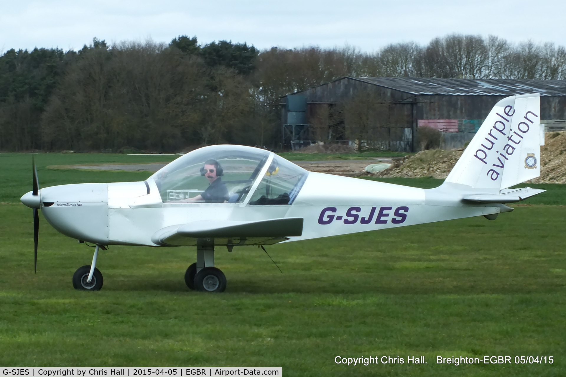 G-SJES, 2007 Cosmik EV-97 TeamEurostar UK C/N 2918, at the Easter Homebuilt Aircraft Fly-in