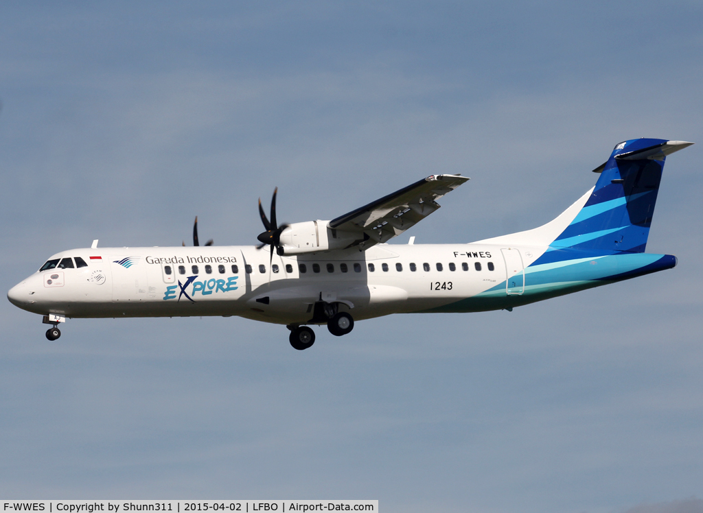 F-WWES, 2015 ATR 72-600 C/N 1243, C/n 1243 - To be PK-GAJ