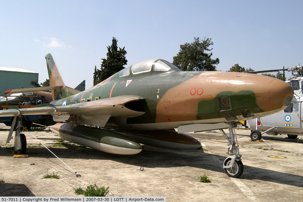 51-7011, Republic F-84F Thunderstreak C/N Not found 51-7011, 