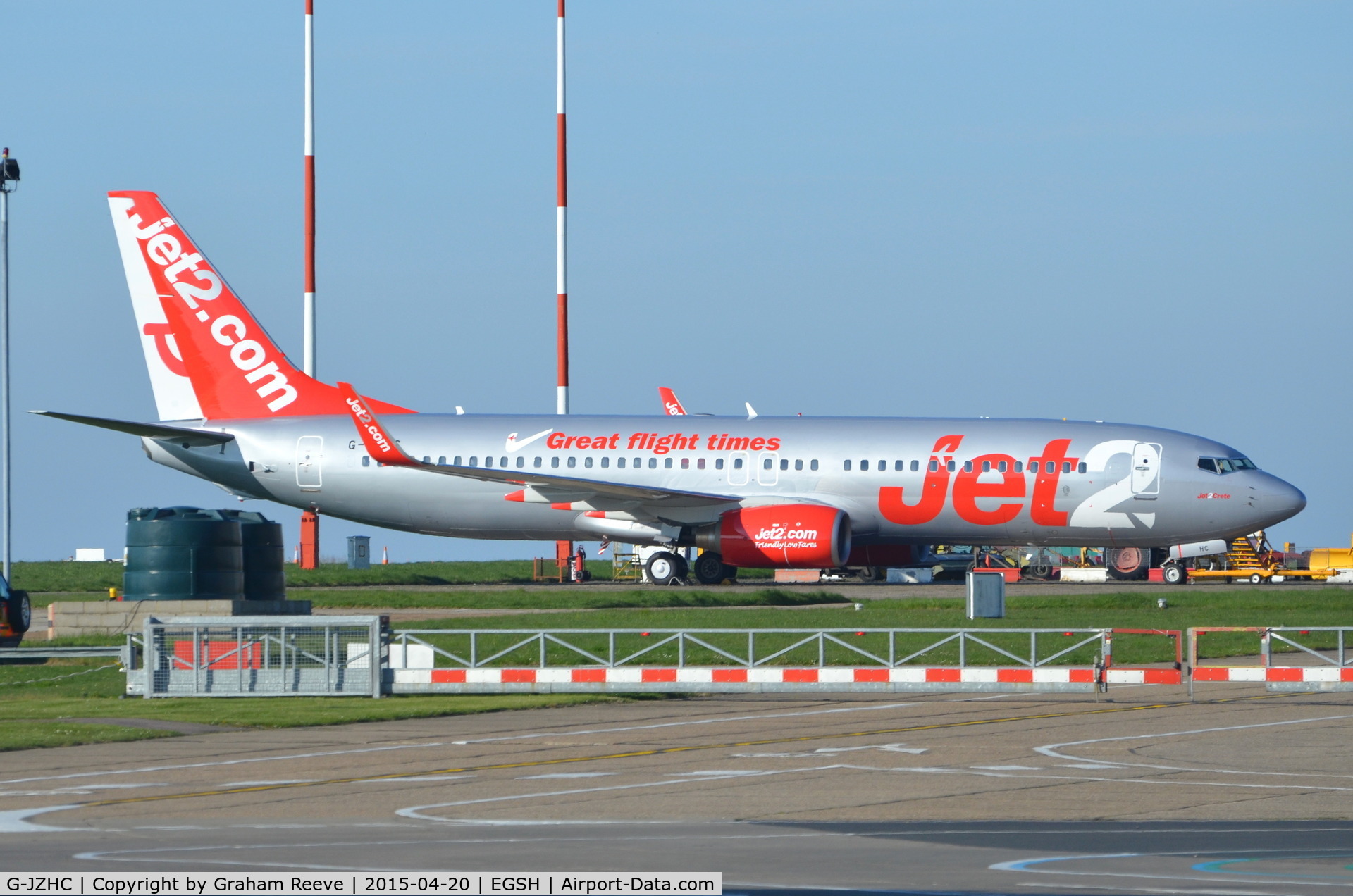 G-JZHC, 2000 Boeing 737-8K5 C/N 30593, Parked at Norwich.