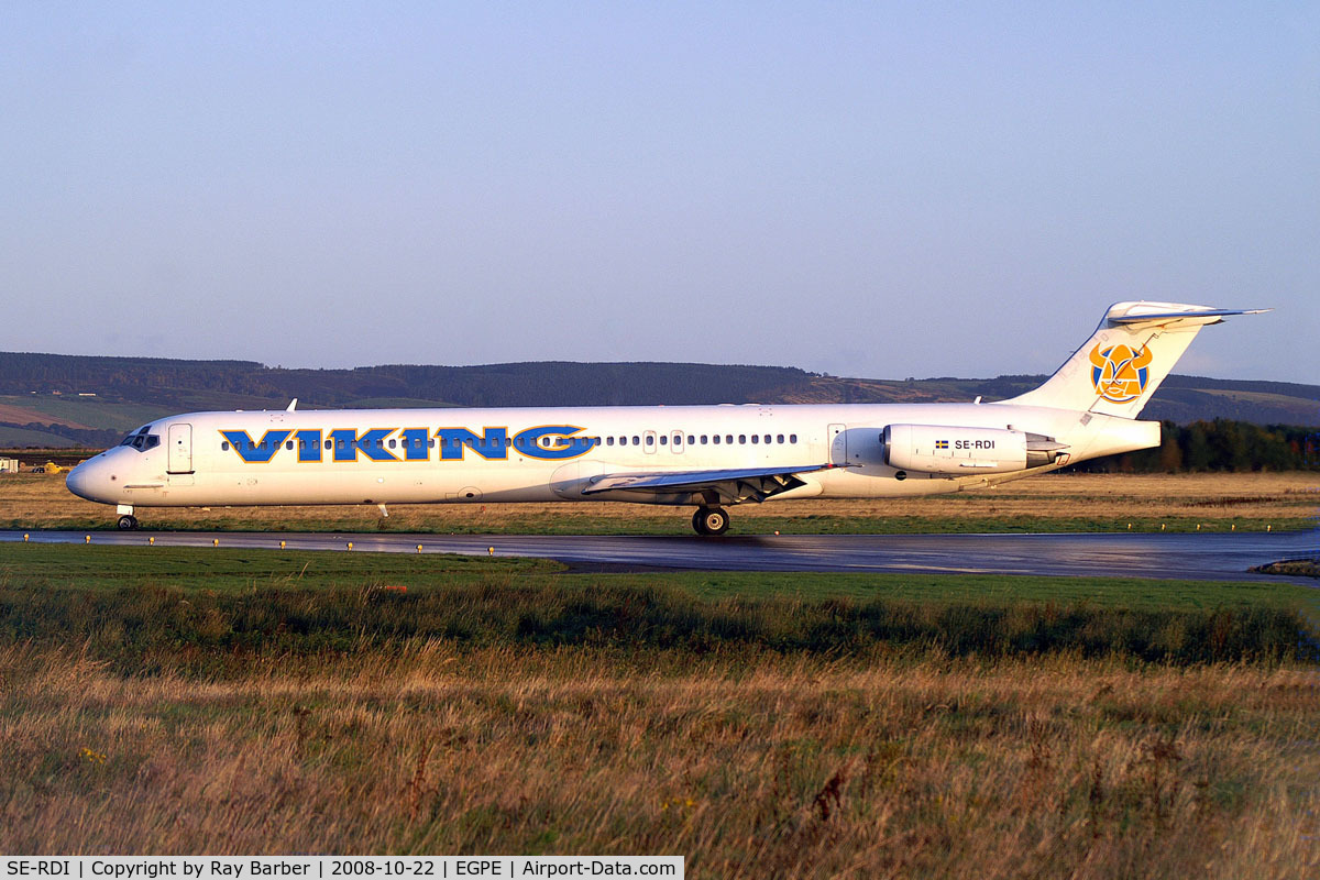 SE-RDI, 1989 McDonnell Douglas MD-83 (DC-9-83) C/N 49631, Douglas DC-9-83 [49631] (Viking Airlines) Inverness (Dalcross)~G 22/10/2008