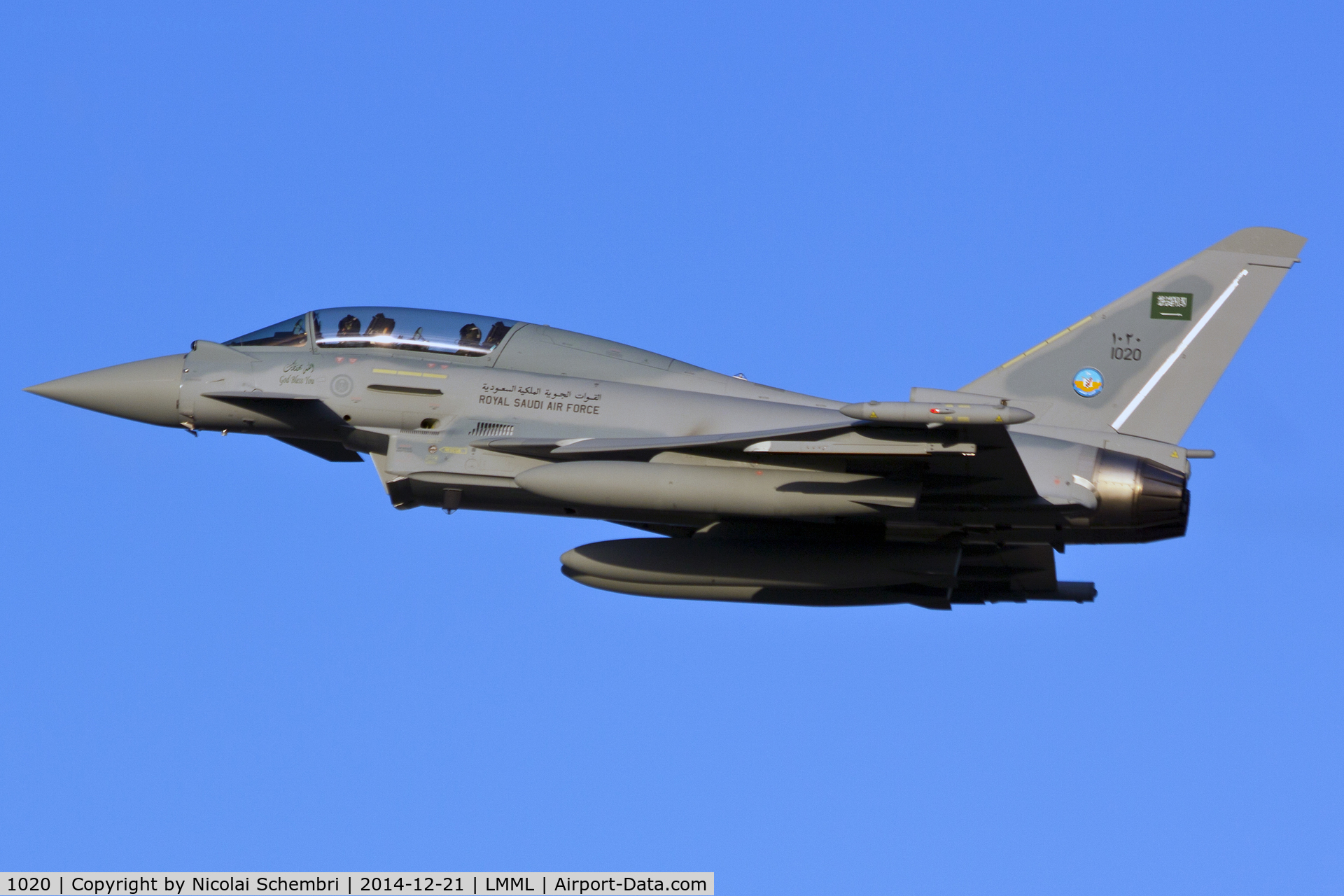 1020, 2014 Eurofighter EF-2000 Typhoon T3 C/N 424/CT017, Airborne from touch & go on arrival