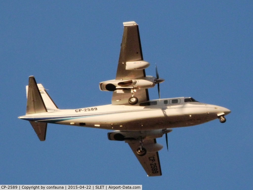 CP-2589, 1978 Rockwell 690B Turbo Commander C/N 11463, Approaching El Trompillo, passing close by