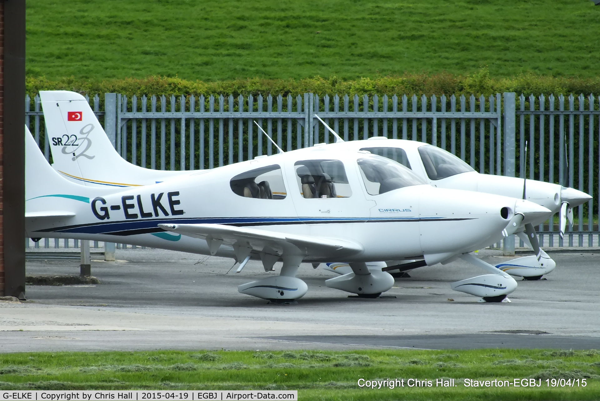 G-ELKE, 2000 Cirrus SR20 C/N 1043, at Staverton