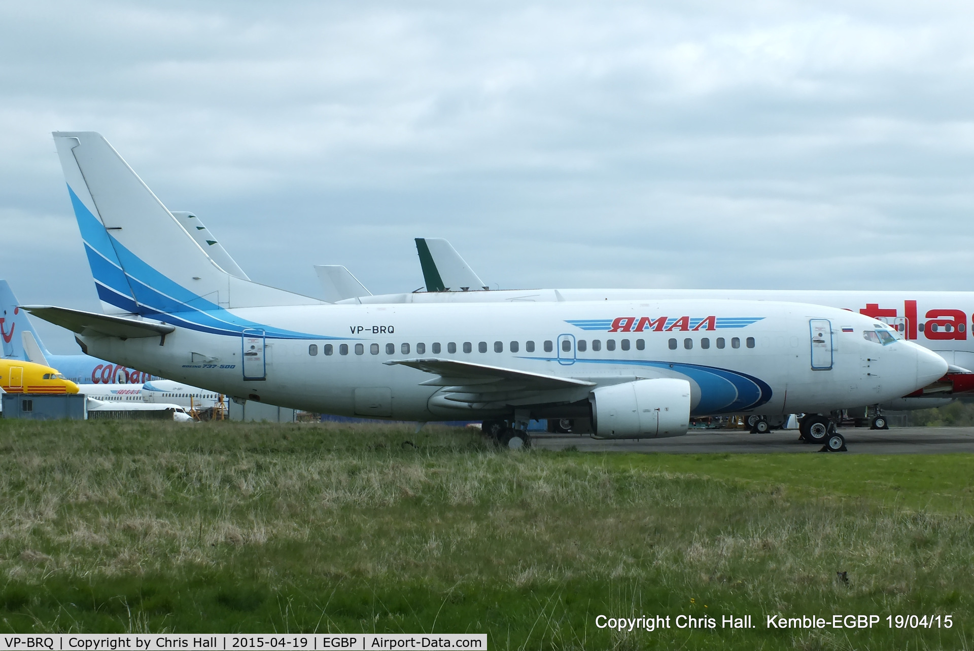 VP-BRQ, 1991 Boeing 737-528 C/N 25230, ex Yamal Airlines, in storage at Kemble