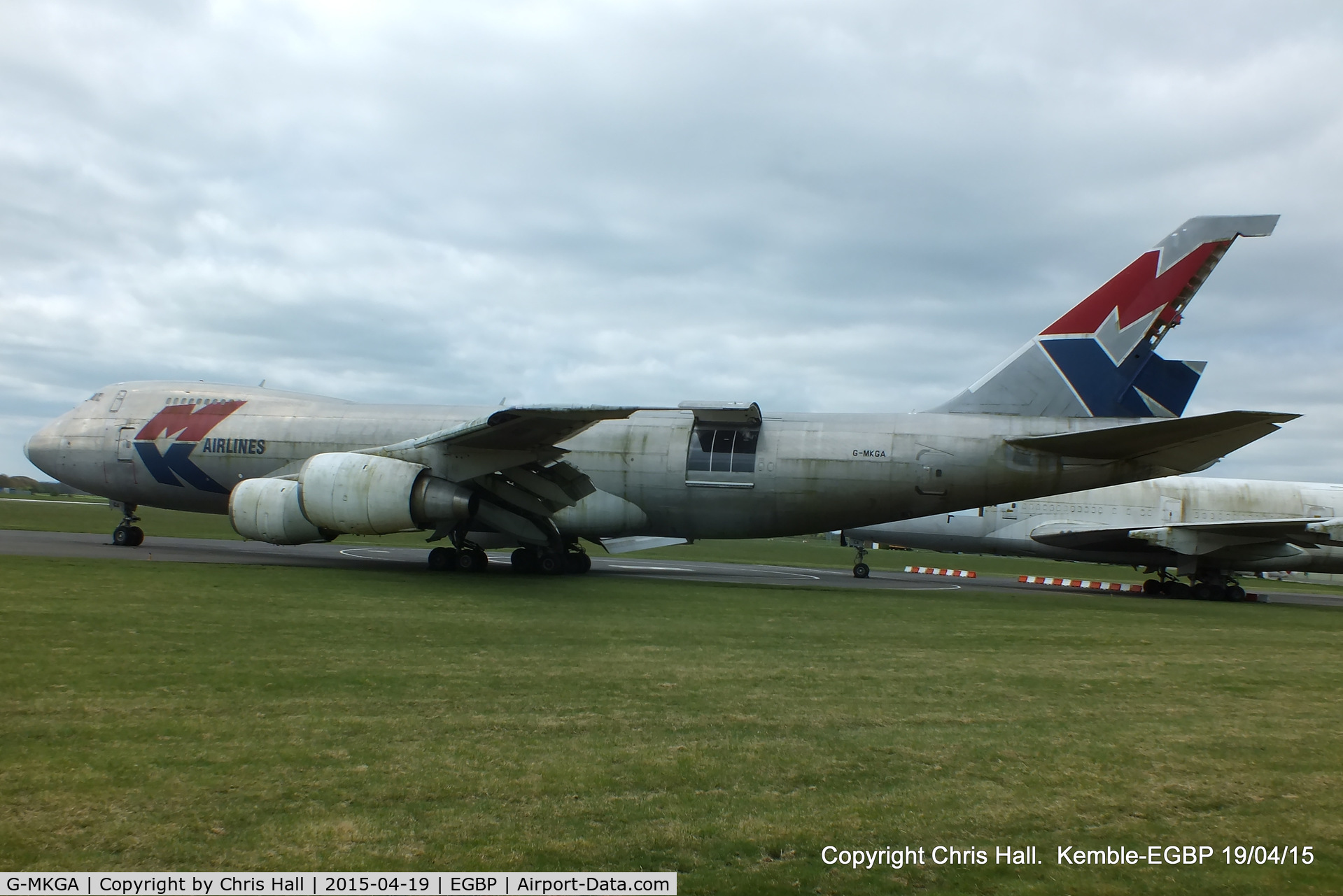 G-MKGA, 1979 Boeing 747-2R7F/SCD C/N 21650, stored at Kemble since May 2009