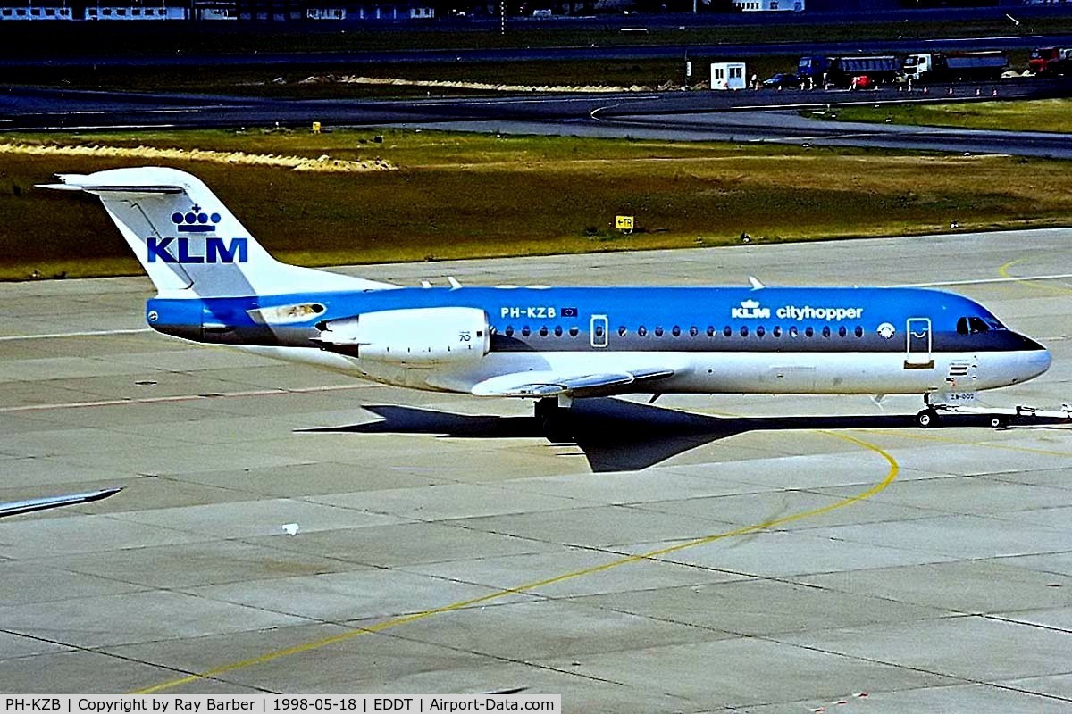 PH-KZB, 1996 Fokker 70 (F-28-070) C/N 11562, Fokker F-70 [11562] (KLM cityhopper) Berlin-Tegel~D 18/05/1998