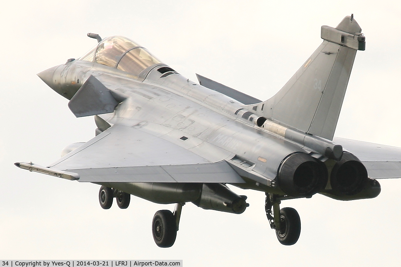 34, Dassault Rafale M C/N 34, Dassault Rafale M, On final rwy 26, Landivisiau Naval Air Base (LFRJ)