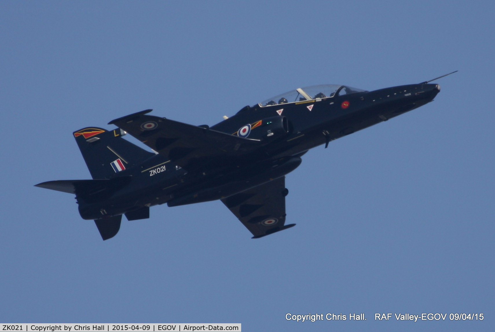 ZK021, 2009 BAe Systems Hawk T2 C/N RT012/1250, RAF IV Sqn