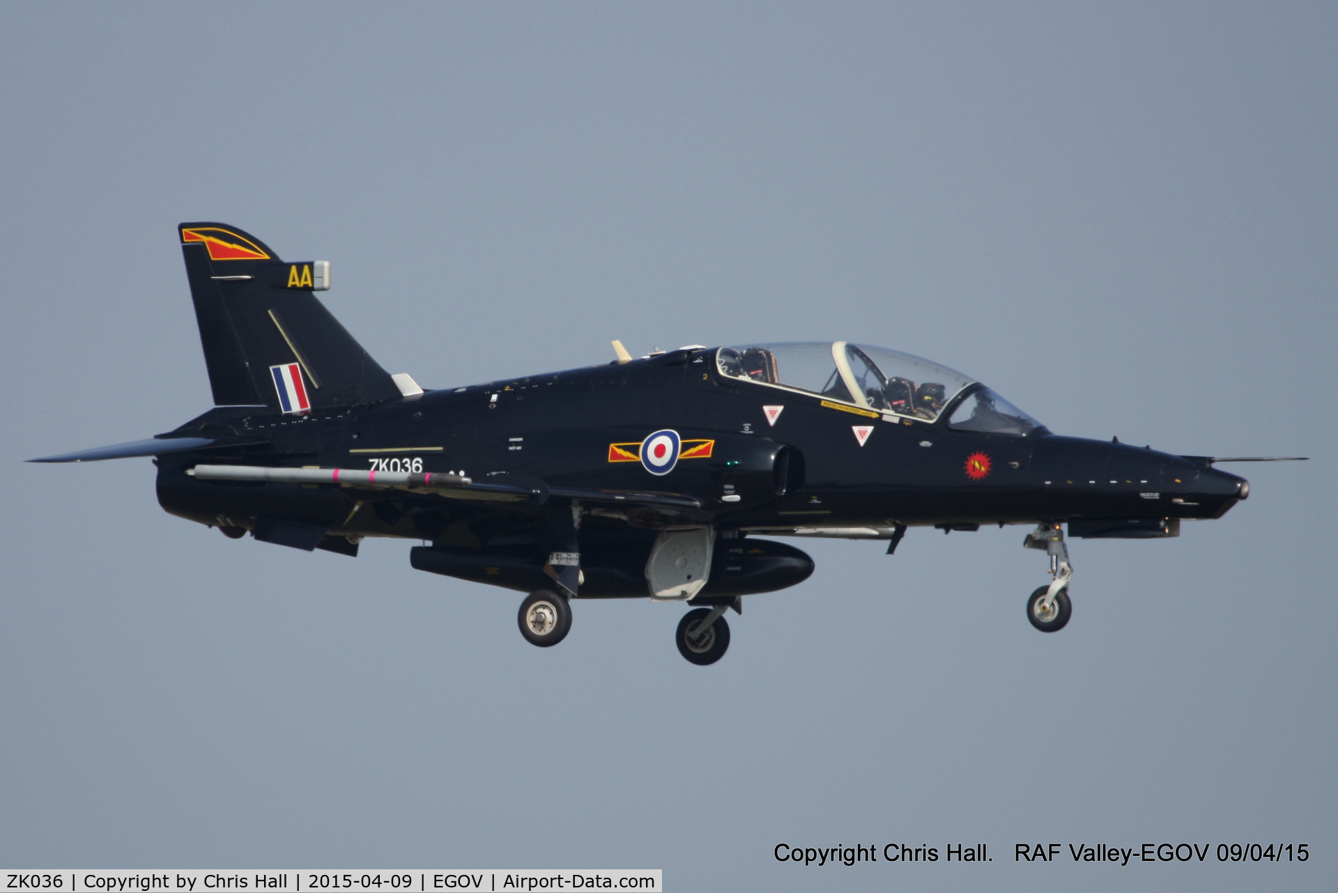 ZK036, 2010 British Aerospace Hawk T2 C/N RT027/1265, RAF IV Sqn