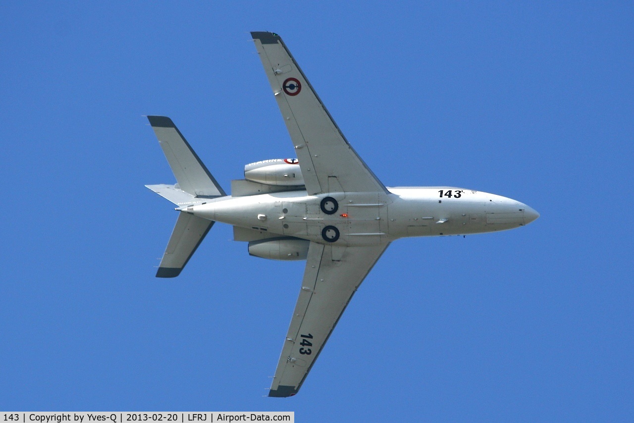143, 1979 Dassault Falcon 10MER C/N 143, Dassault Falcon 10MER, Break over Landivisiau Naval Air Base (LFRJ)