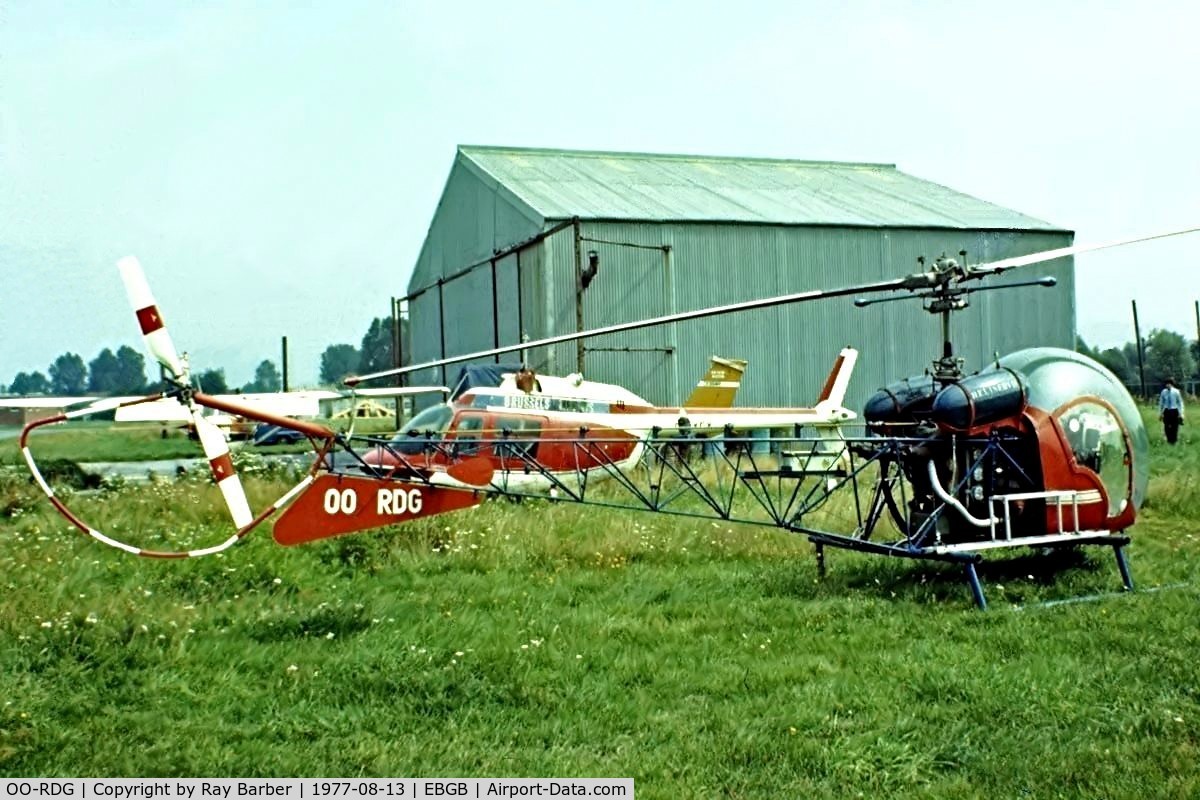 OO-RDG, Bell 47G C/N 1335, Bell 47G-2 [1335] Grimbergen~OO 13/08/1977