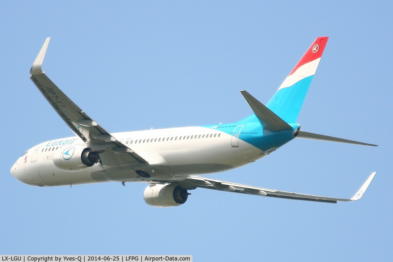 LX-LGU, 2012 Boeing 737-8C9 C/N 41047, Boeing 737-8C9, Take-off Rwy 27L, Roissy Charles De Gaulle Airport (LFPG-CDG