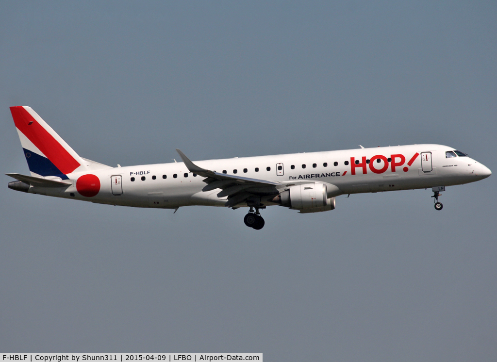 F-HBLF, 2008 Embraer 190AR (ERJ-190-100IGW) C/N 19000158, Landing rwy 14L