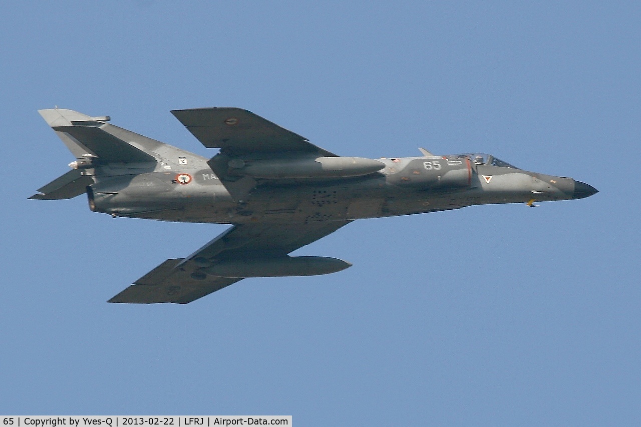 65, Dassault Super Etendard C/N 79, Dassault Super Etendard M (SEM), Training flight over Landivisiau Naval Air Base (LFRJ)