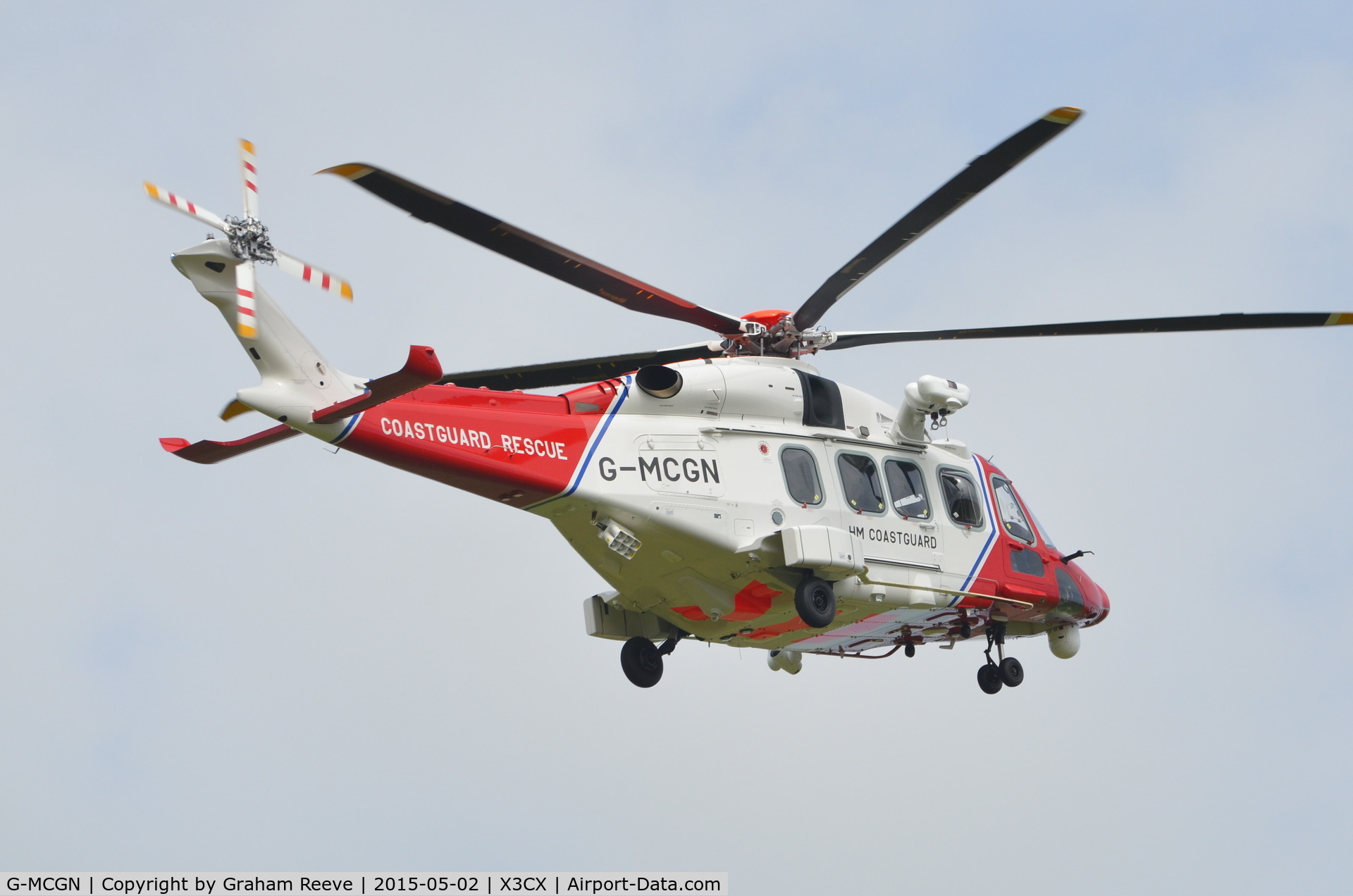 G-MCGN, 2014 AgustaWestland AW-189 C/N 92001, Over head at Northrepps.