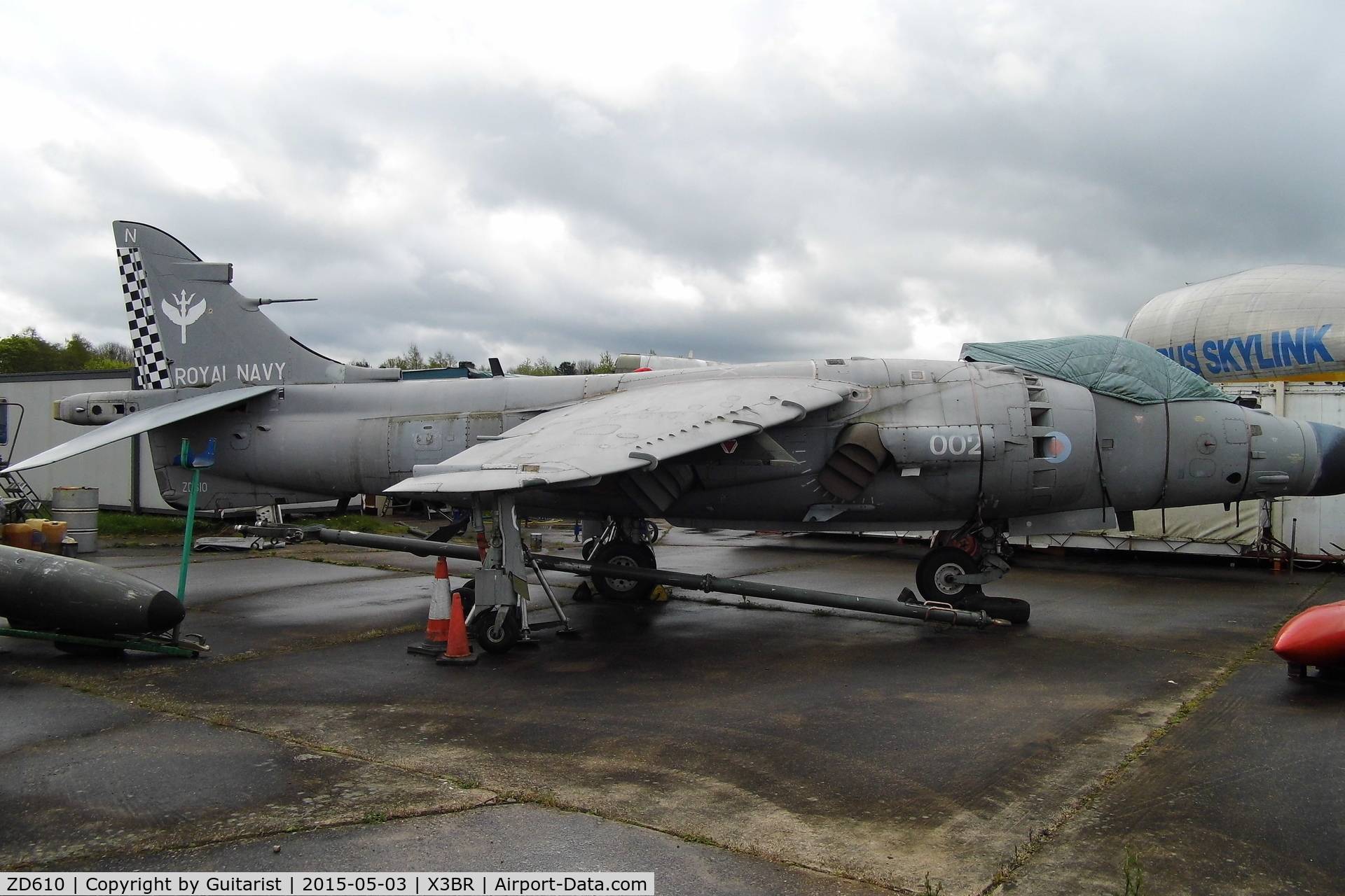 ZD610, 1985 British Aerospace Sea Harrier F/A.2 C/N 1H-912049/B43/P27, At Bruntingthorpe
