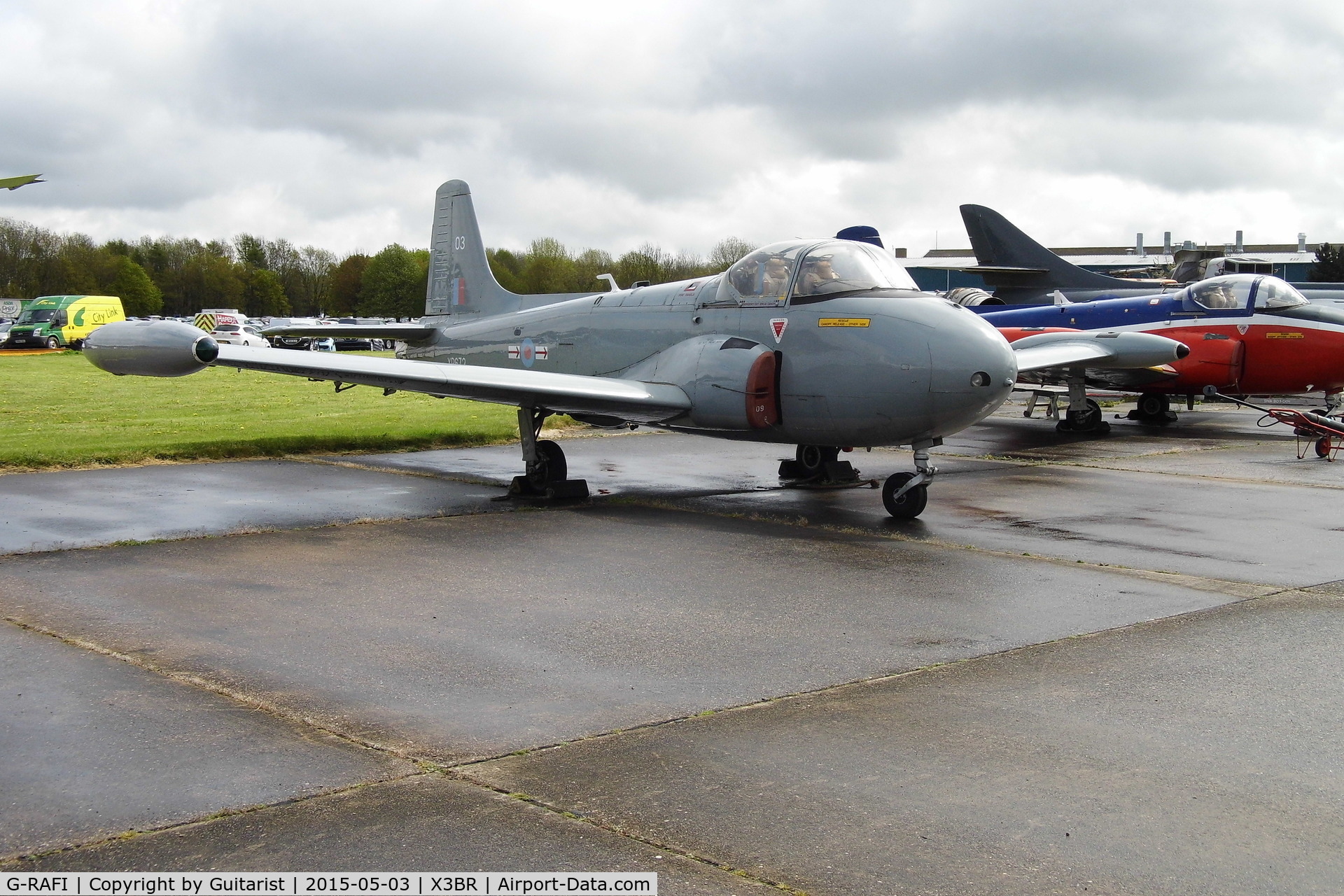 G-RAFI, 1962 BAC 84 Jet Provost T.4 C/N PAC/W/17641,  Showing registration XP672. At Bruntingthorpe